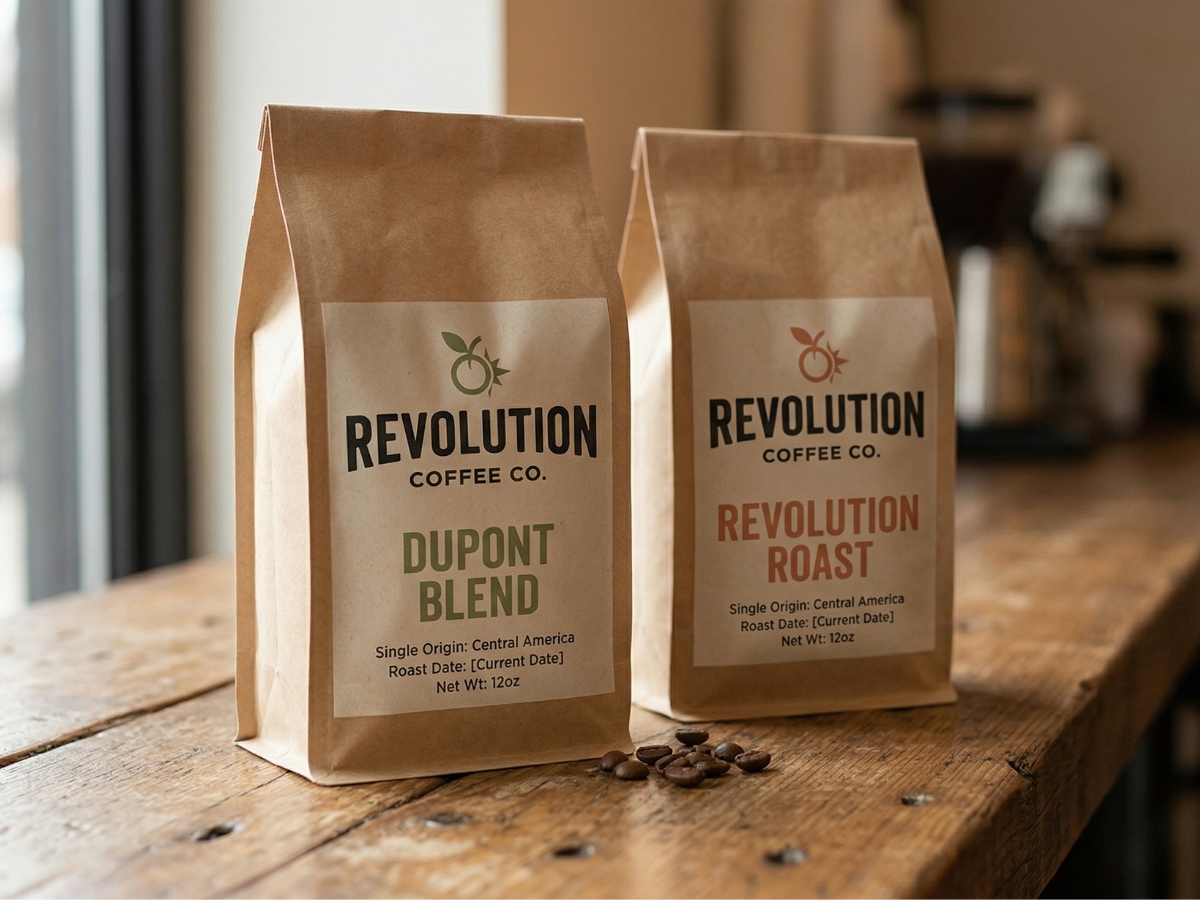 Coffee branding detail